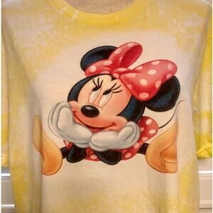 Minnie Mouse Handmade Bleach Dye Handmade Graphic Tee
